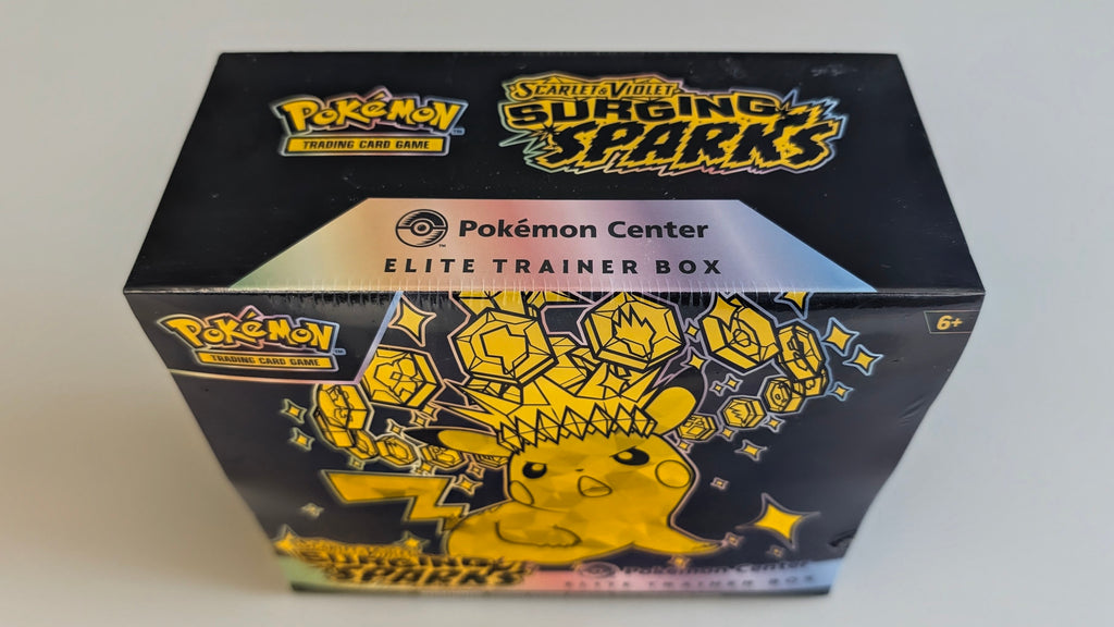 Surging Sparks Pokemon Center Elite Trainer Box (Exclusive) - SV08: Surging Sparks (SSP) w/ FRONT TEAR