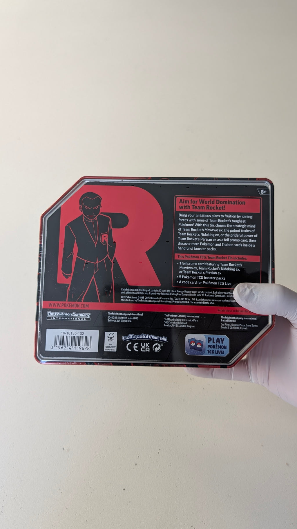 Team Rocket Tin [Team Rocket's Mewtwo ex] - Miscellaneous Cards & Products (MCAP)