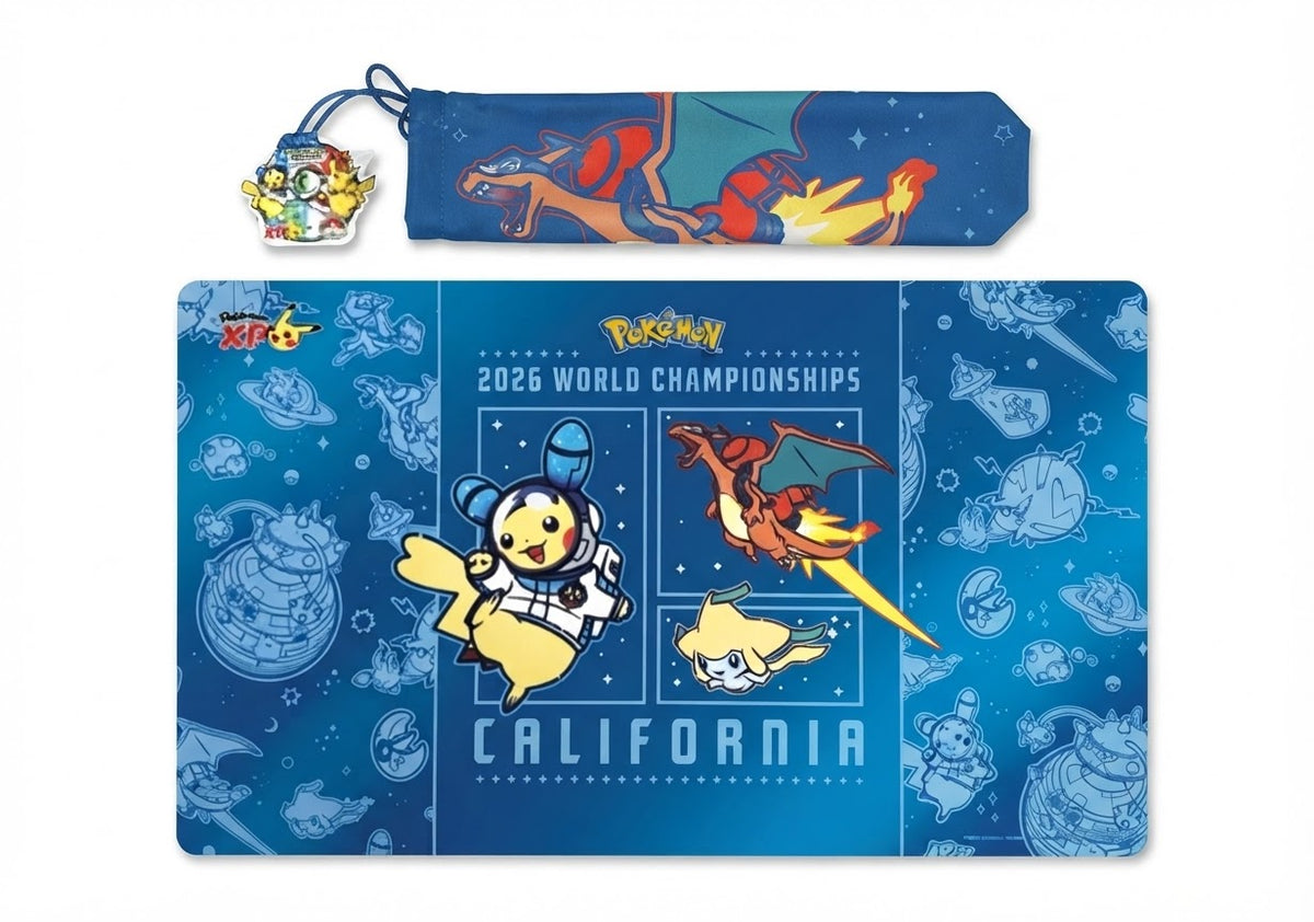 Pokémon Center 2026 World Championships San Francisco Charizard Playmat & Bag Set (New/Sealed)